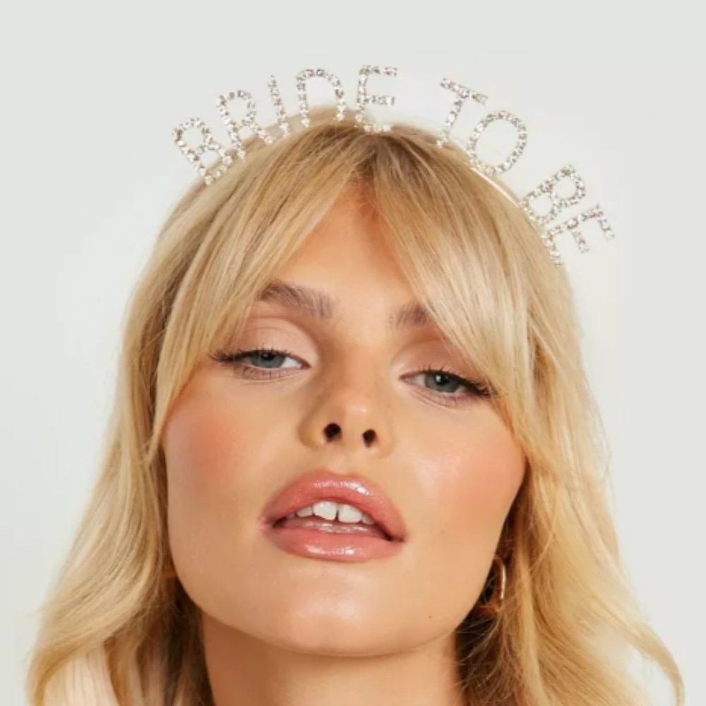 "Bride to Be" Rhinestone Headband Tiara